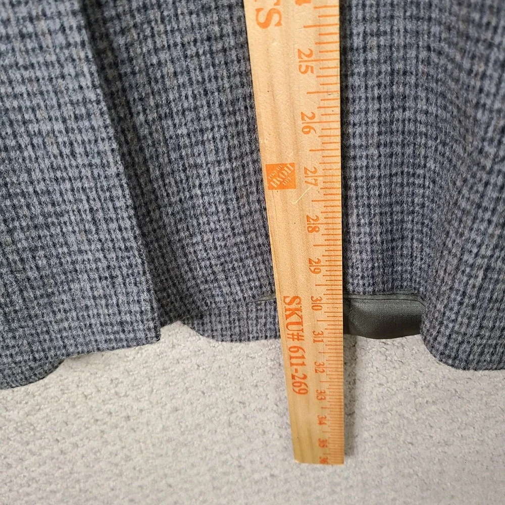 Vintage Ratner Jacket Mens 40R Gray Tweed Sport Coat Micro Check 2 Button Blazer